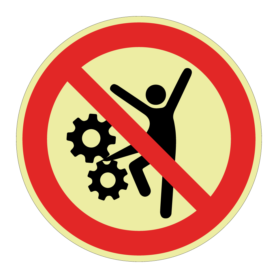 No standing near machine