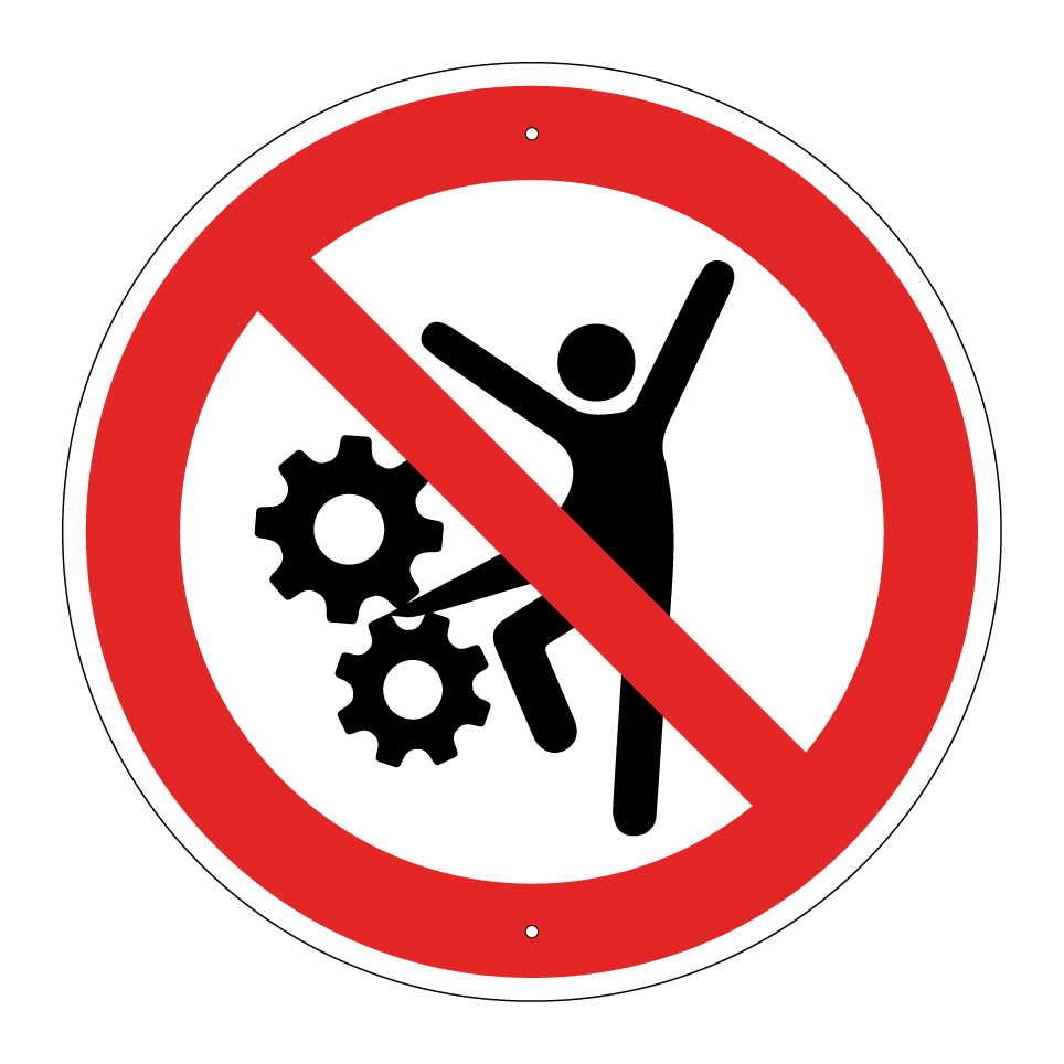 No standing near machine