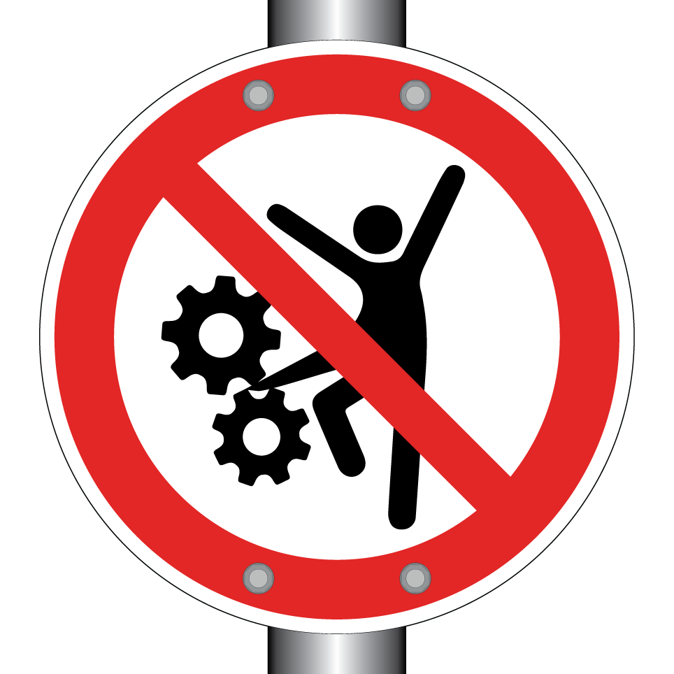 No standing near machine