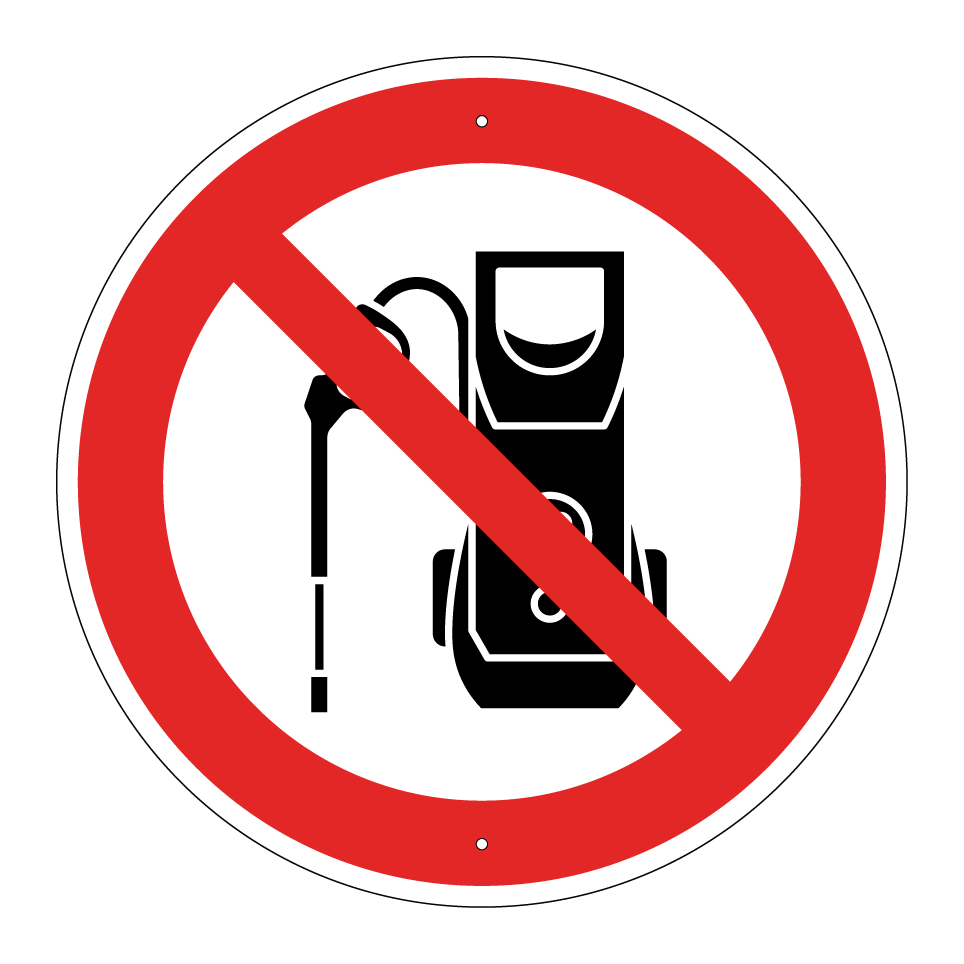 Do not use pressure washer