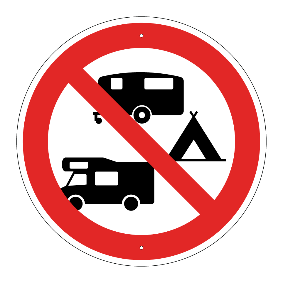 No camping or caravans