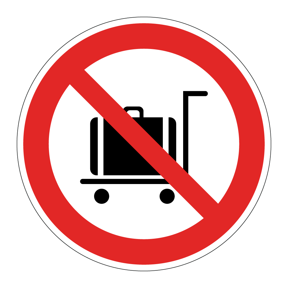 No luggage trolleys