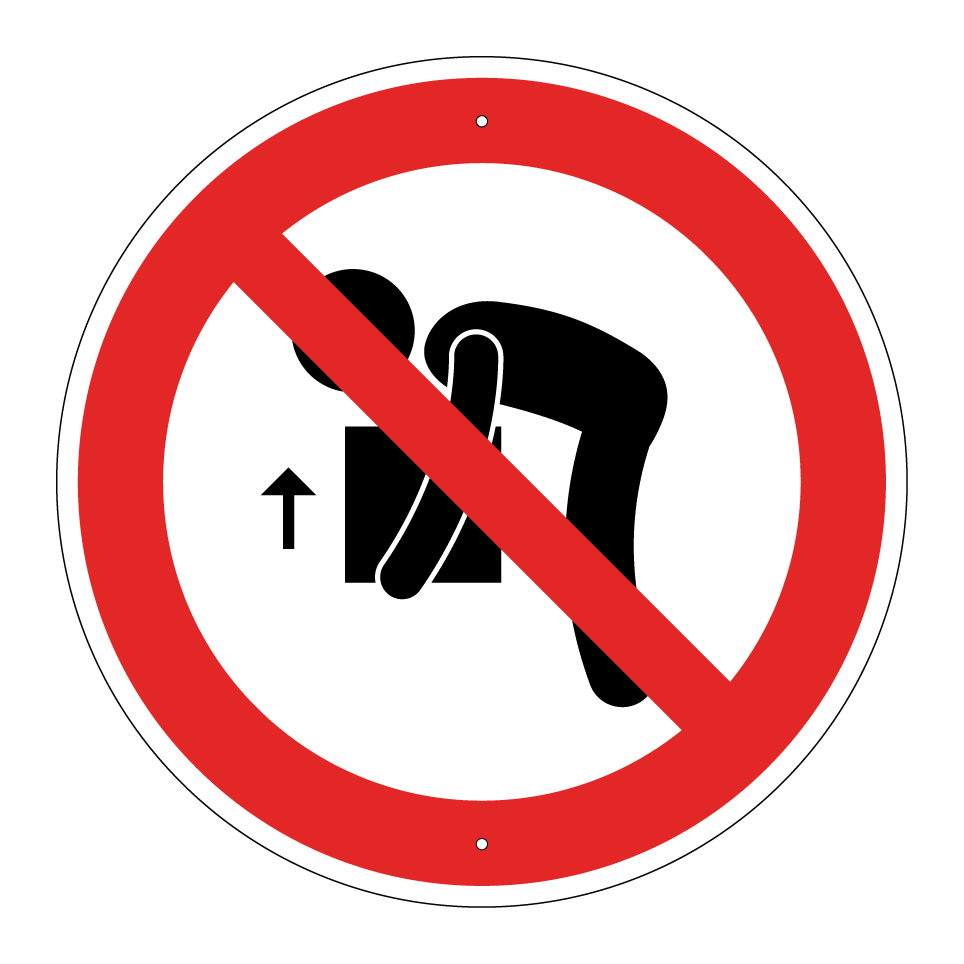 No lifting with bent back
