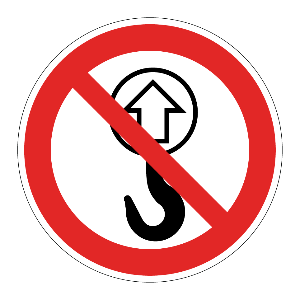 No lifting with hook