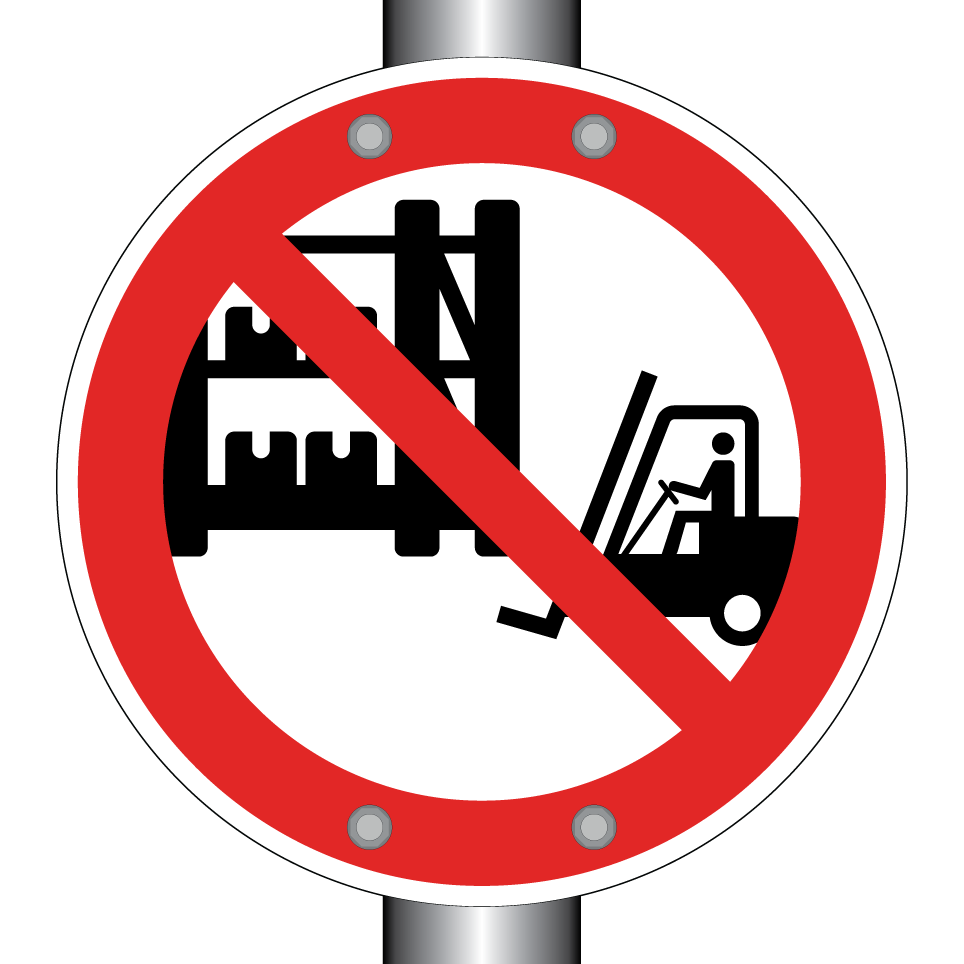 No forklift near shelves