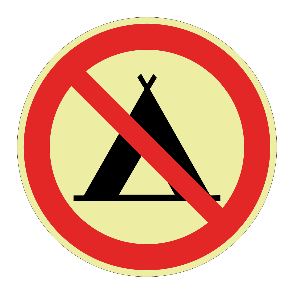 No camping