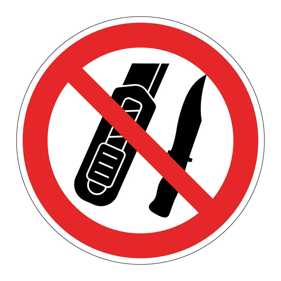 No sharp tools or knives