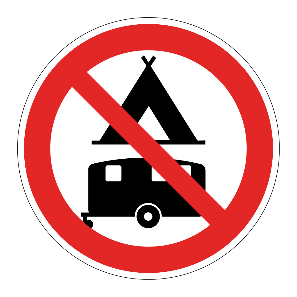 No caravans or camping