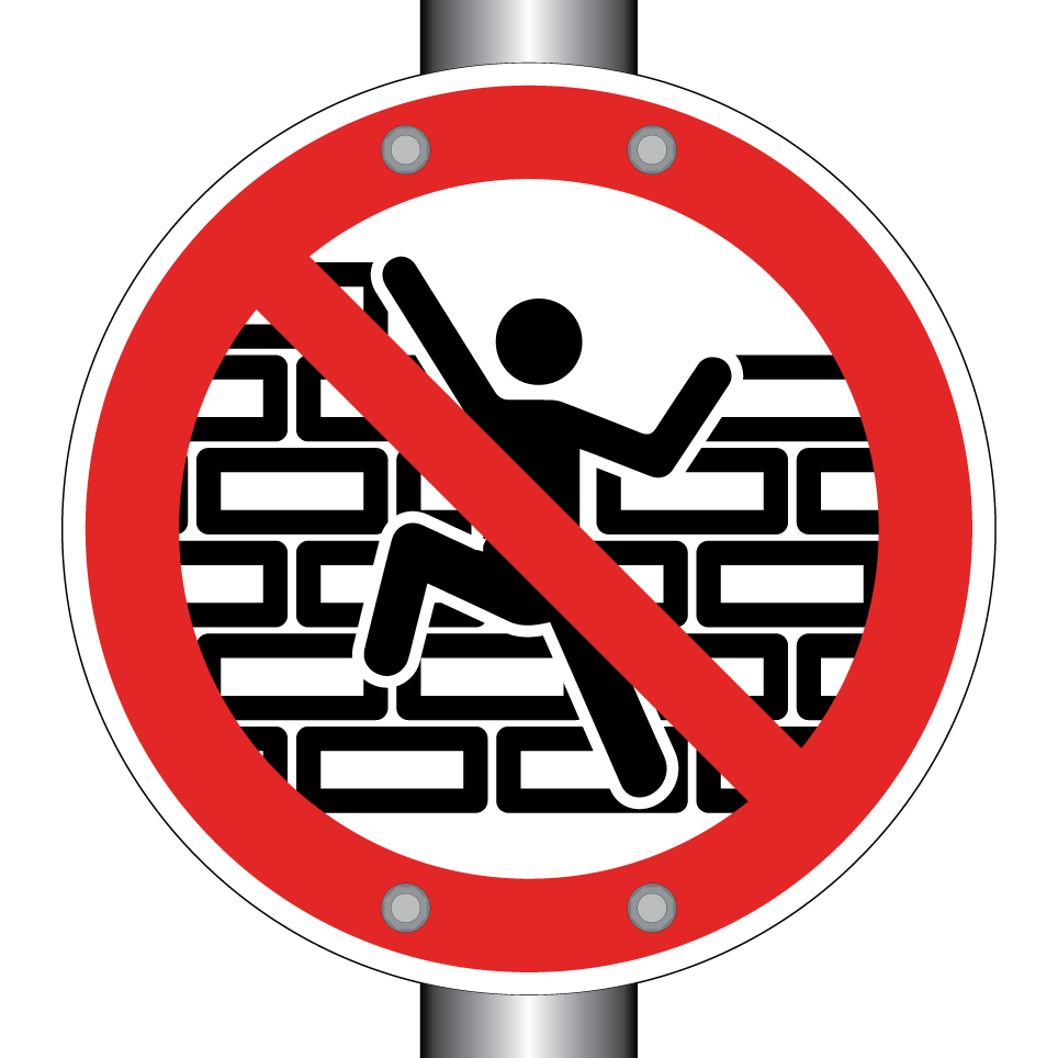 No climbing