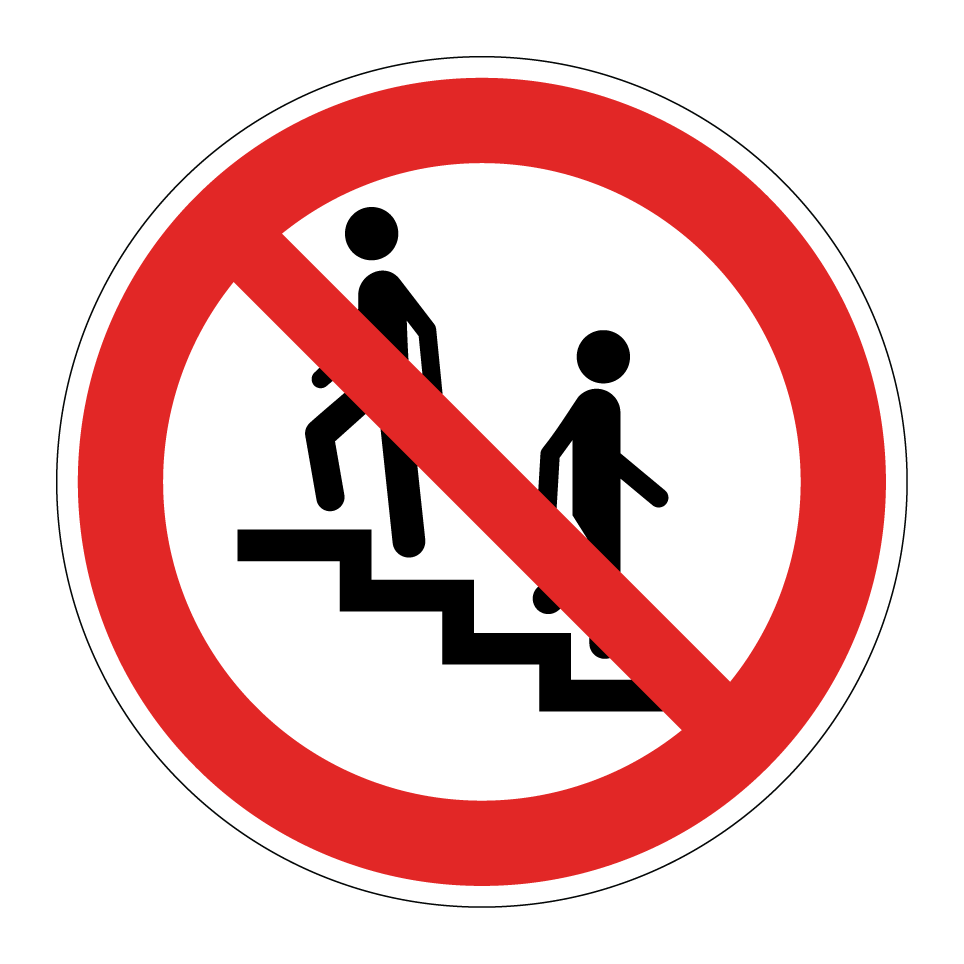 No entry on stairs