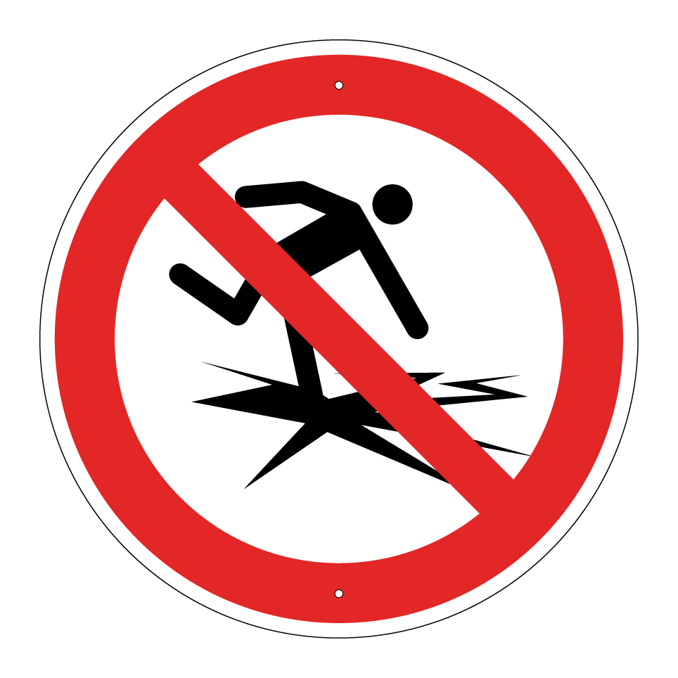 No walking on fragile surface