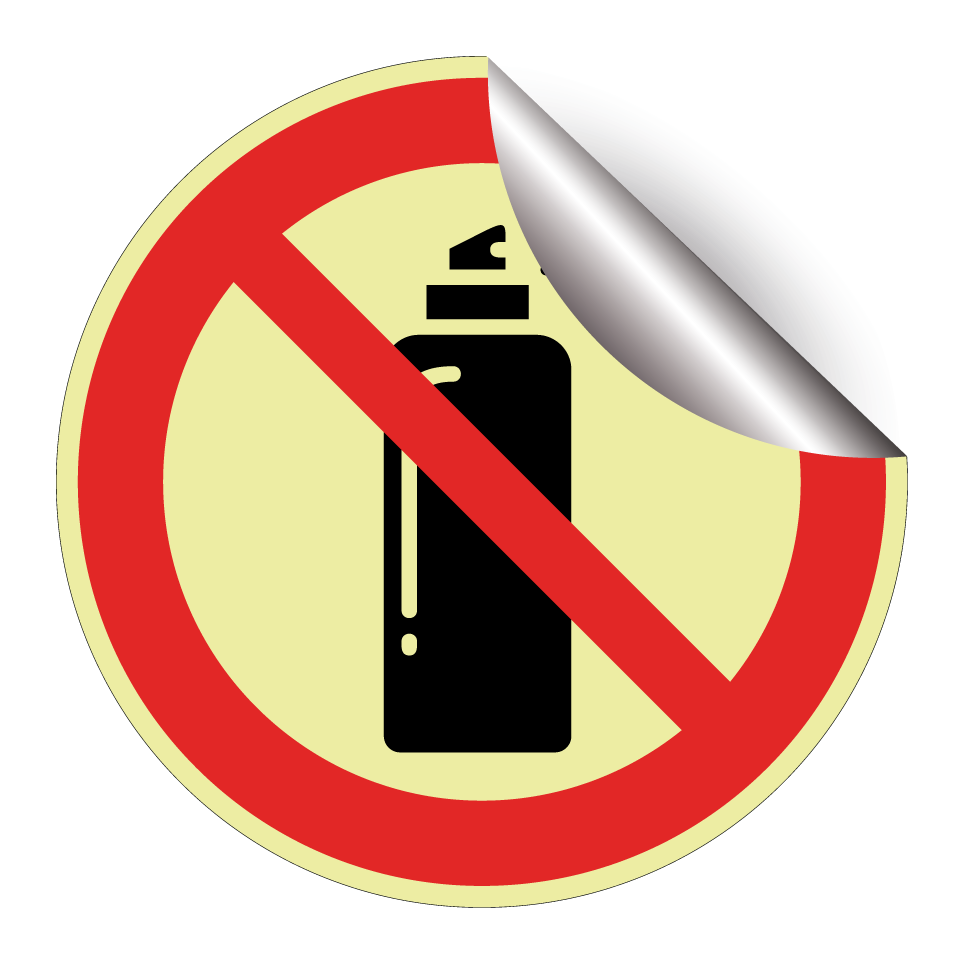 No spray cans