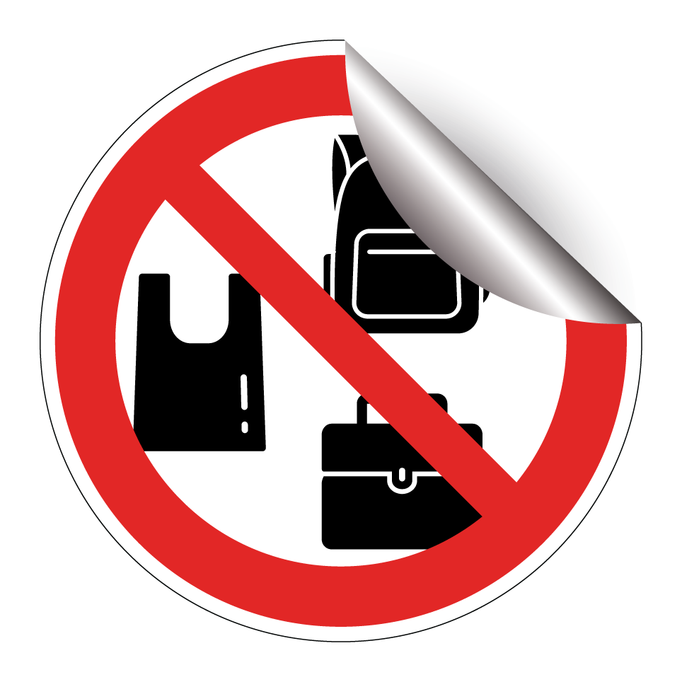 No bags allowed