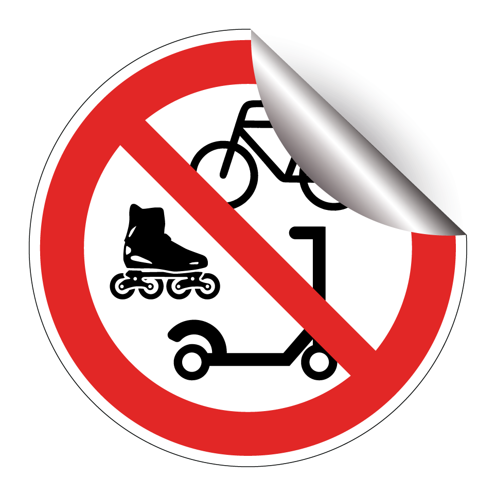 No bicycles, rollerblading or scooters
