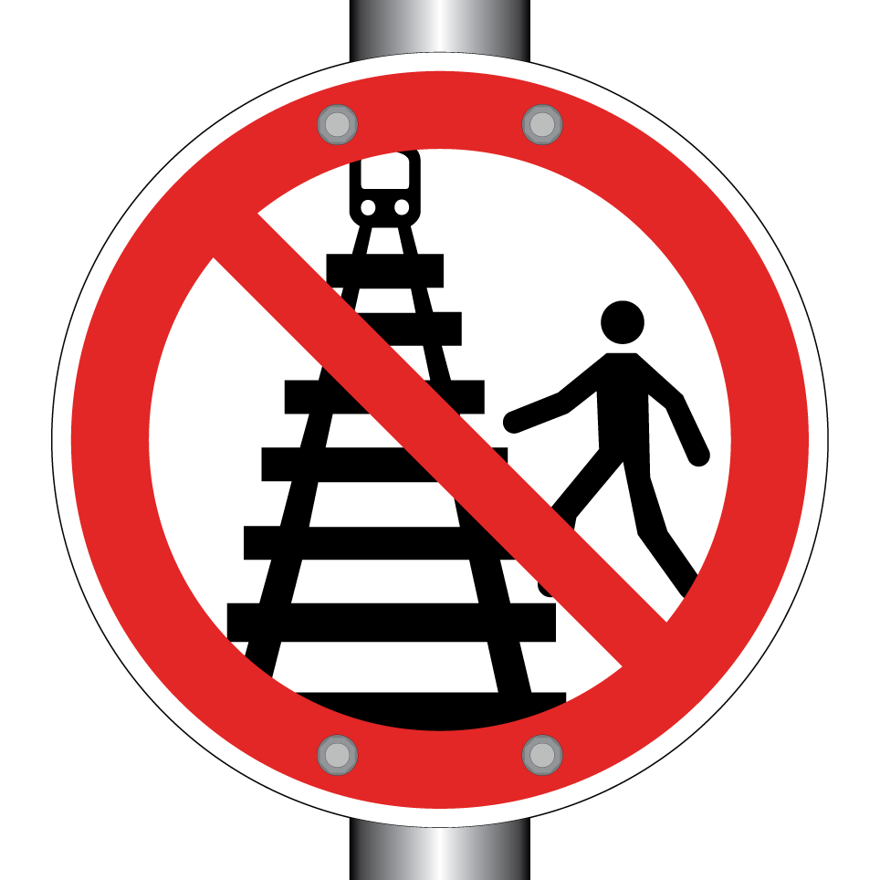 No crossing railway tracks