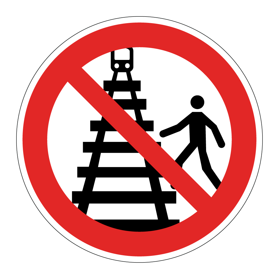 No crossing railway tracks