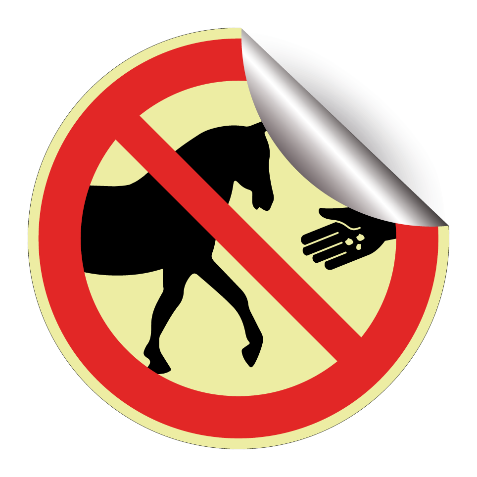 No feeding horses