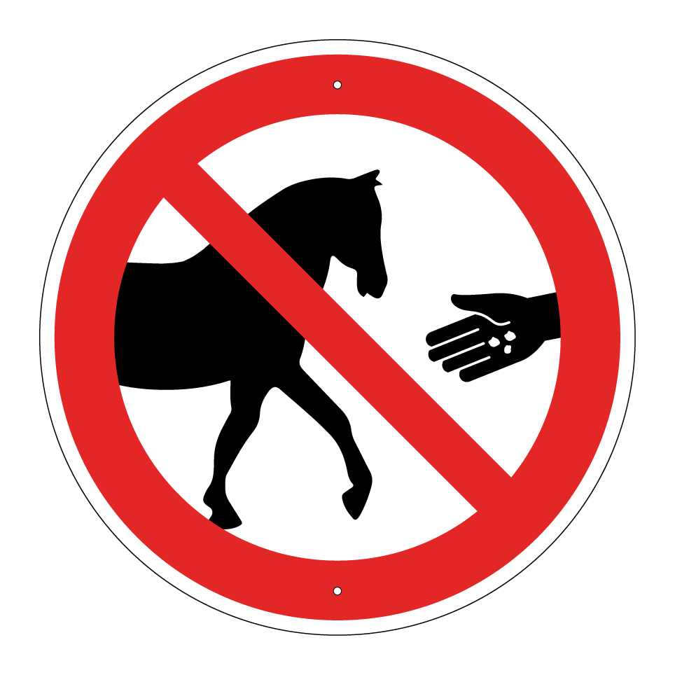 No feeding horses