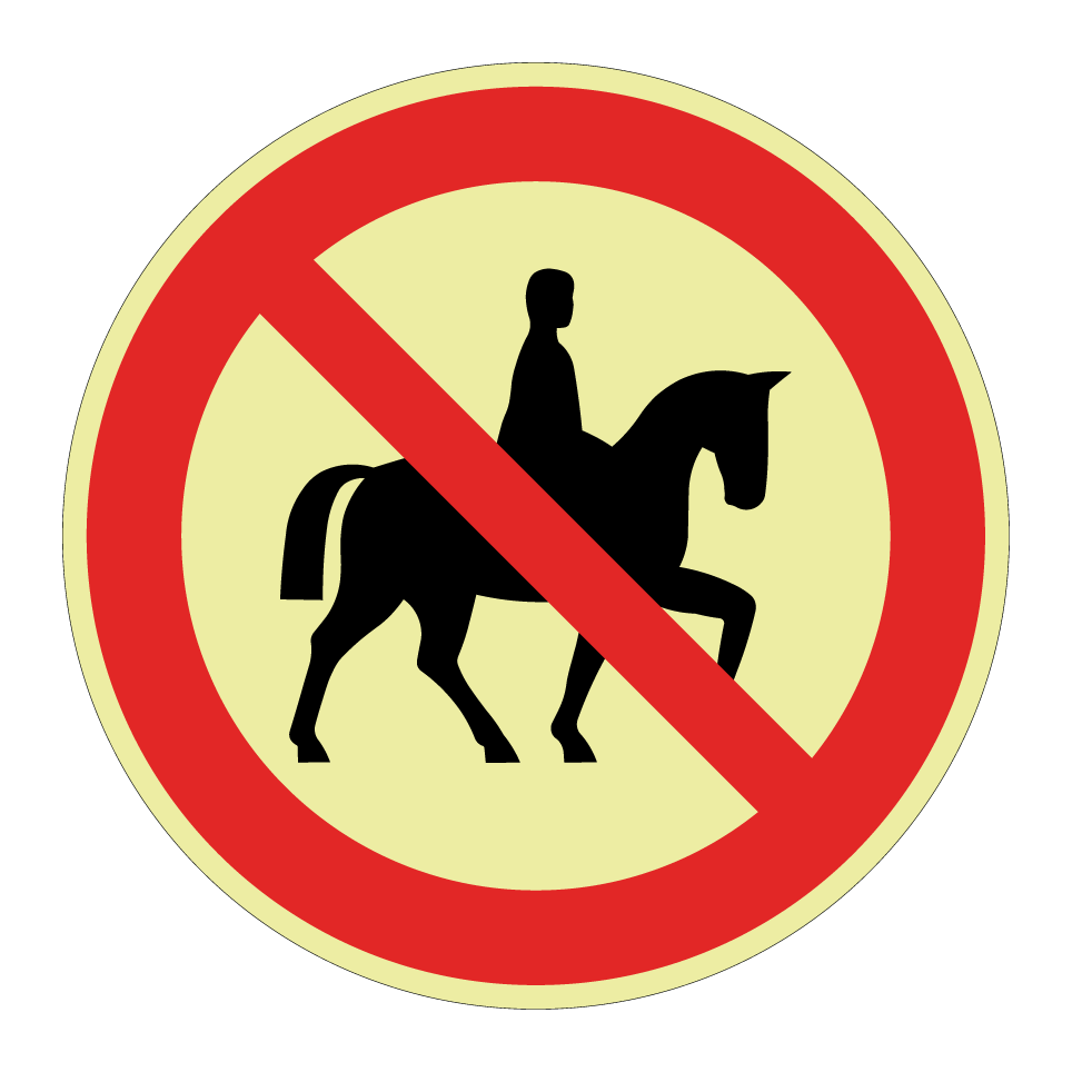 No horse riding