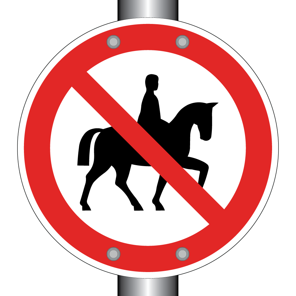 No horse riding
