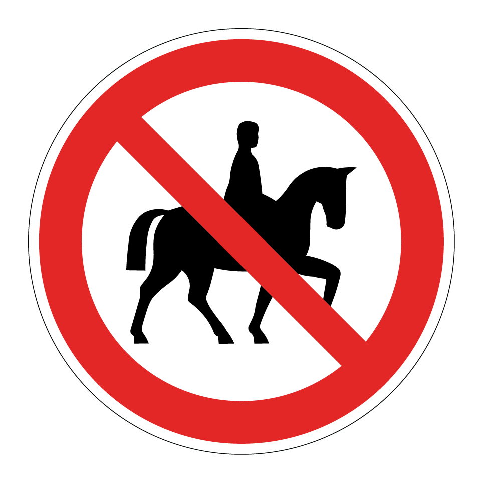No horse riding