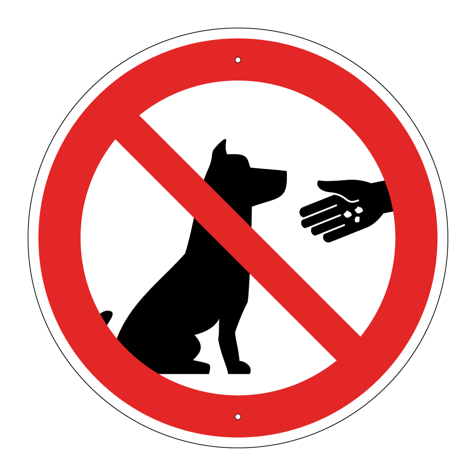 No feeding dogs