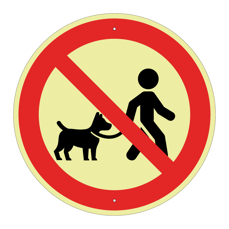 No dogs on leash