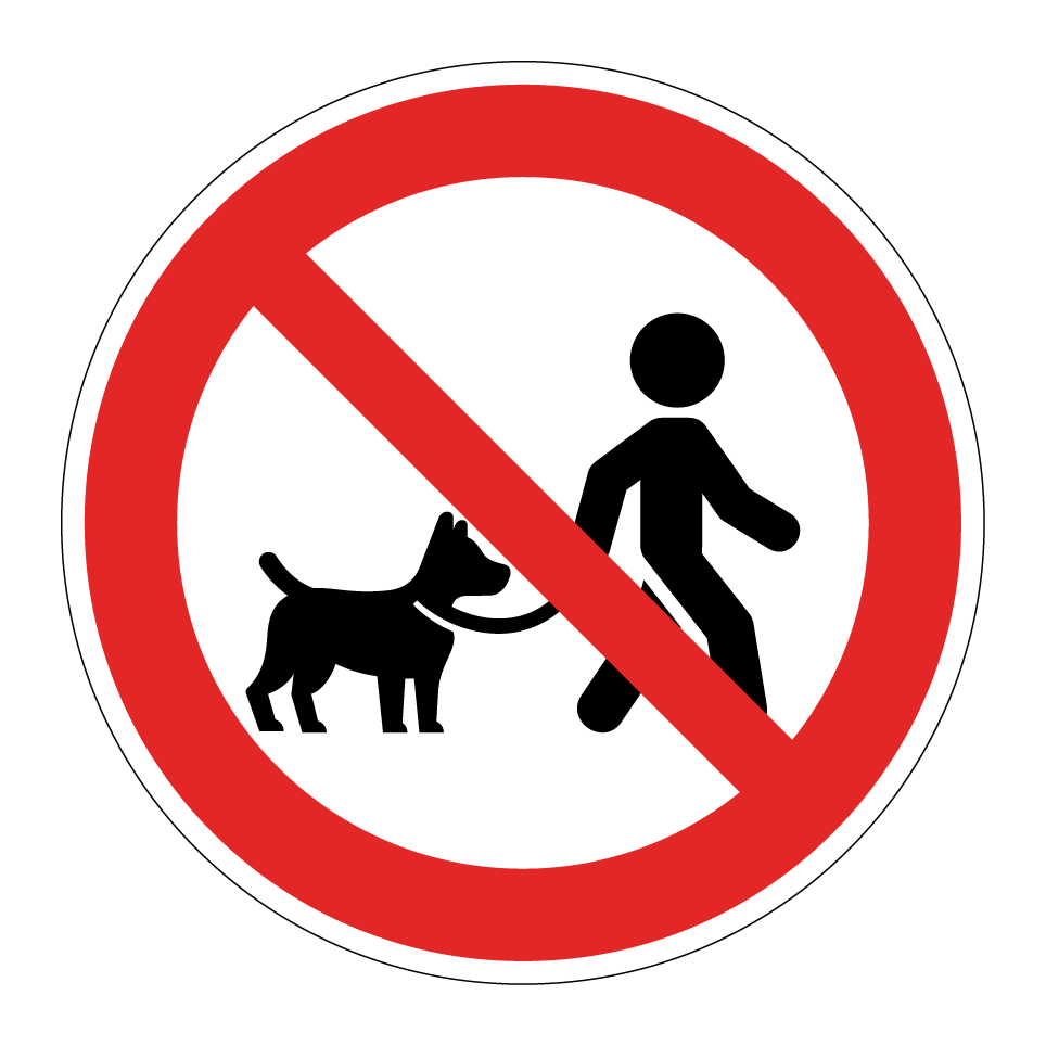 No dogs on leash