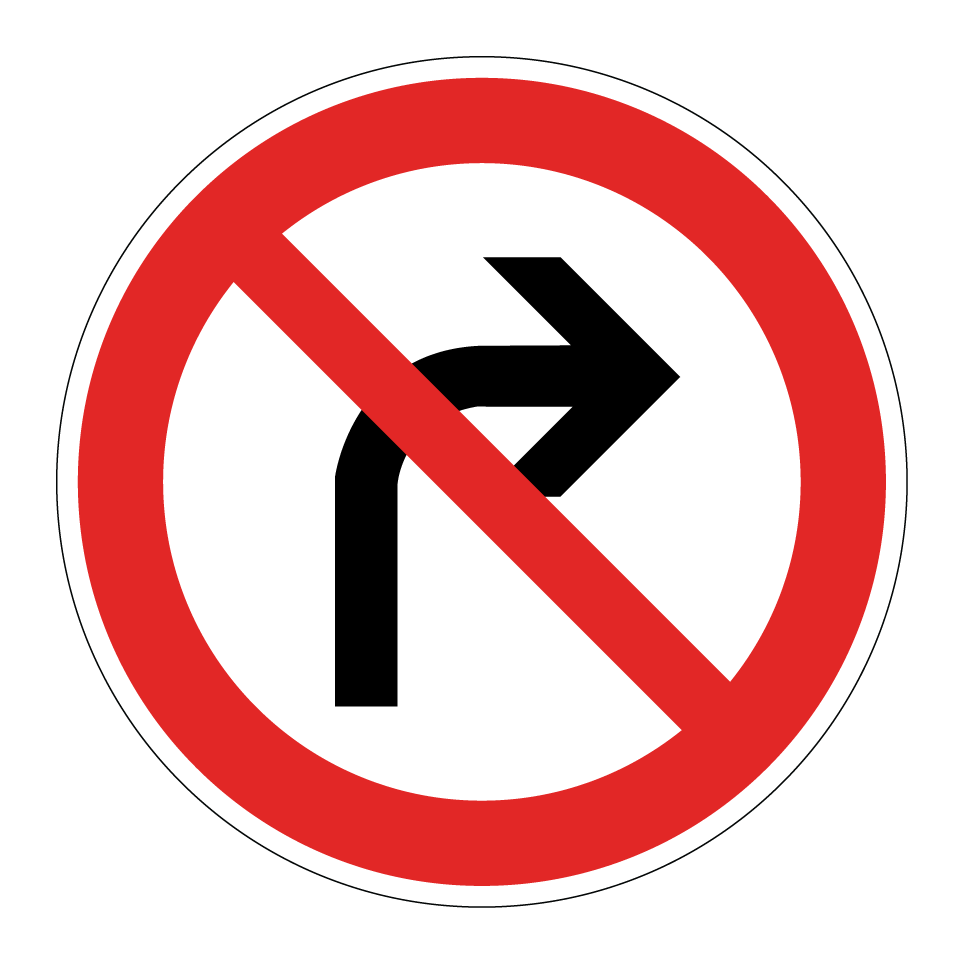 No right turn