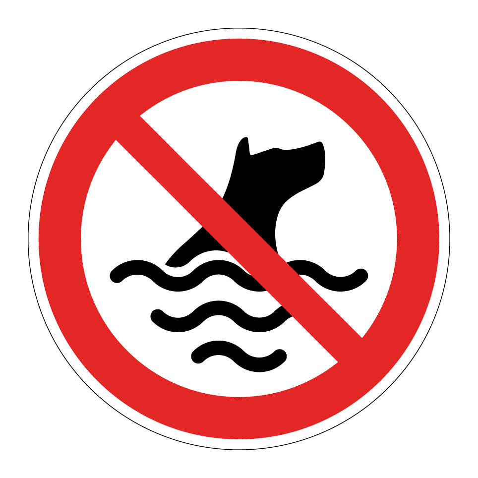 No dogs in water