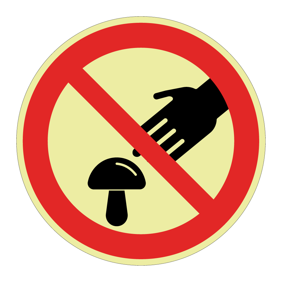 No picking mushrooms