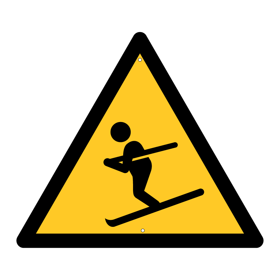 Warning skiing area