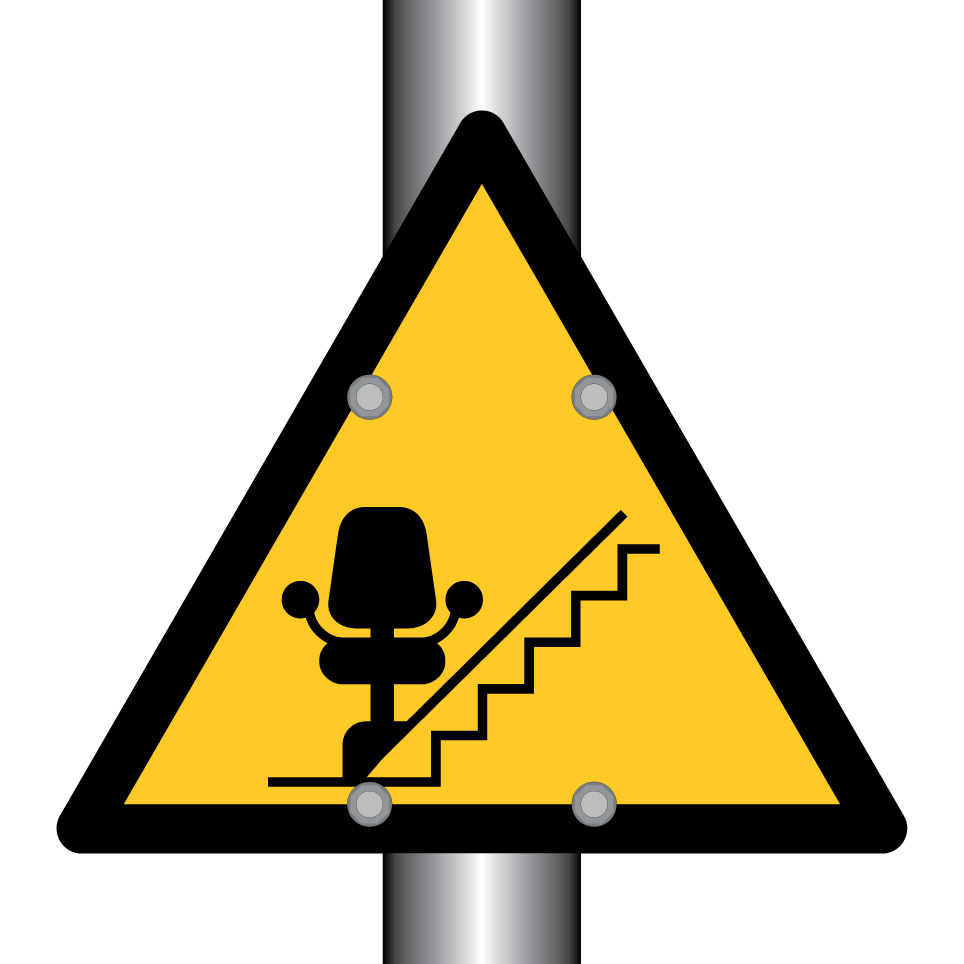 Warning stairlift