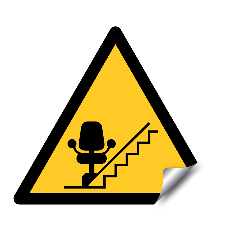 Warning stairlift