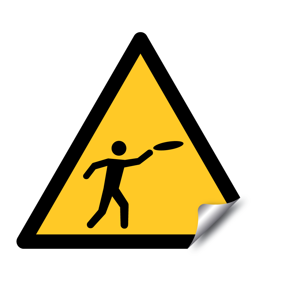 Warning flying objects (frisbee)