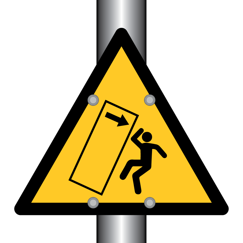 Warning risk of tipping object