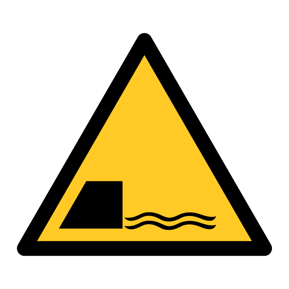 Warning water discharge outlet