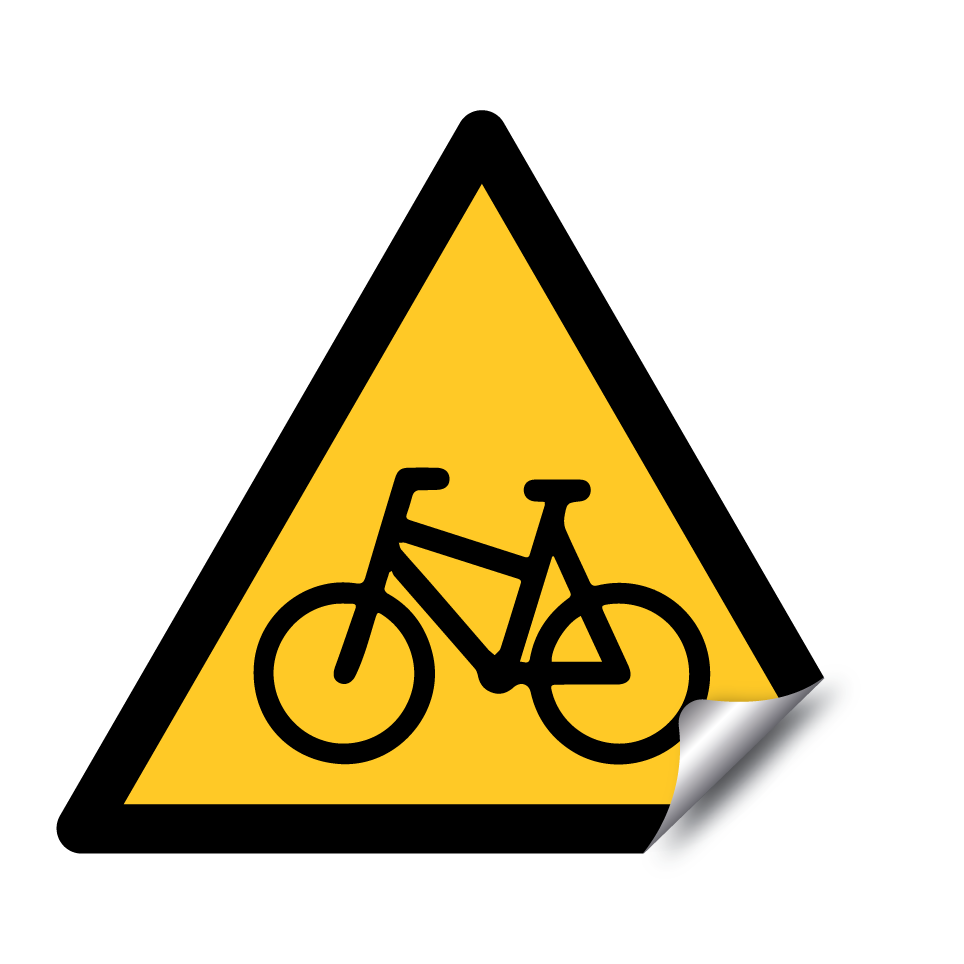Warning bicycle traffic