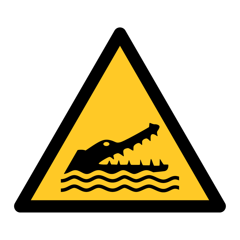 Warning crocodiles