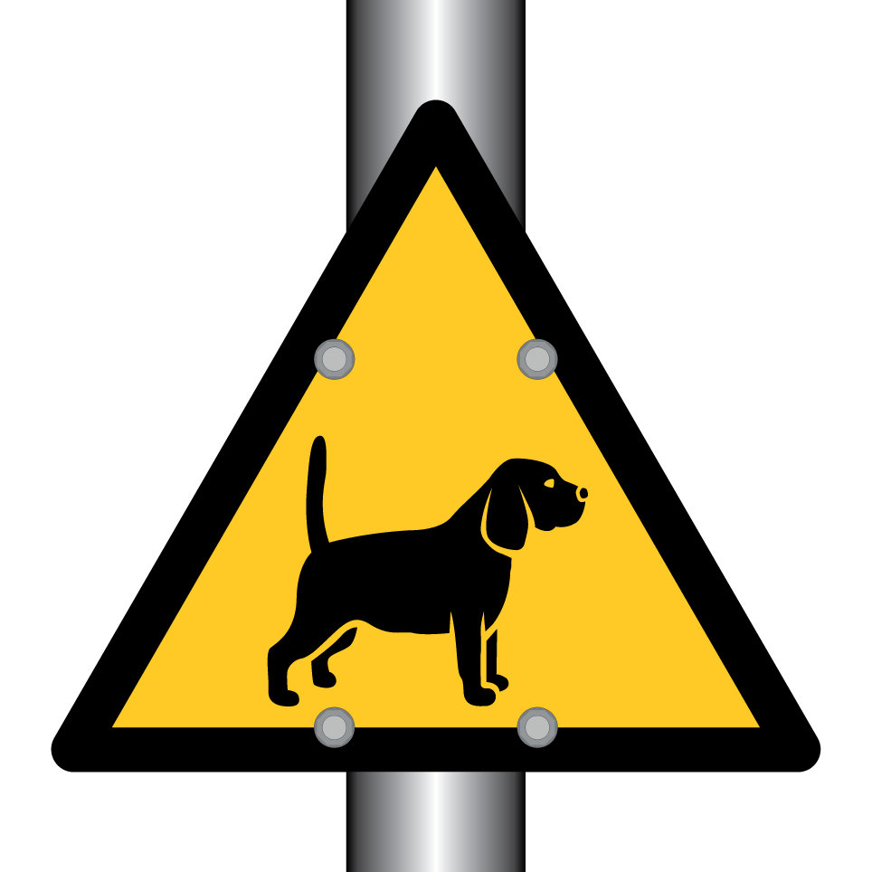Warning dogs in area