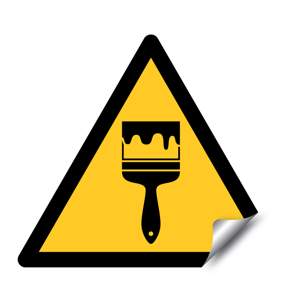 Warning wet paint (brush)