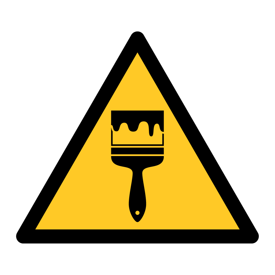 Warning wet paint (brush)