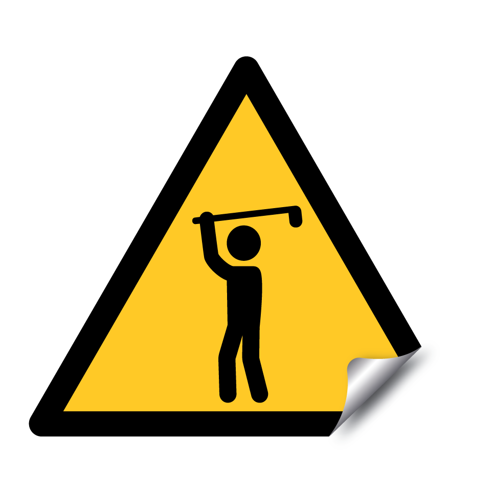 Warning golfing