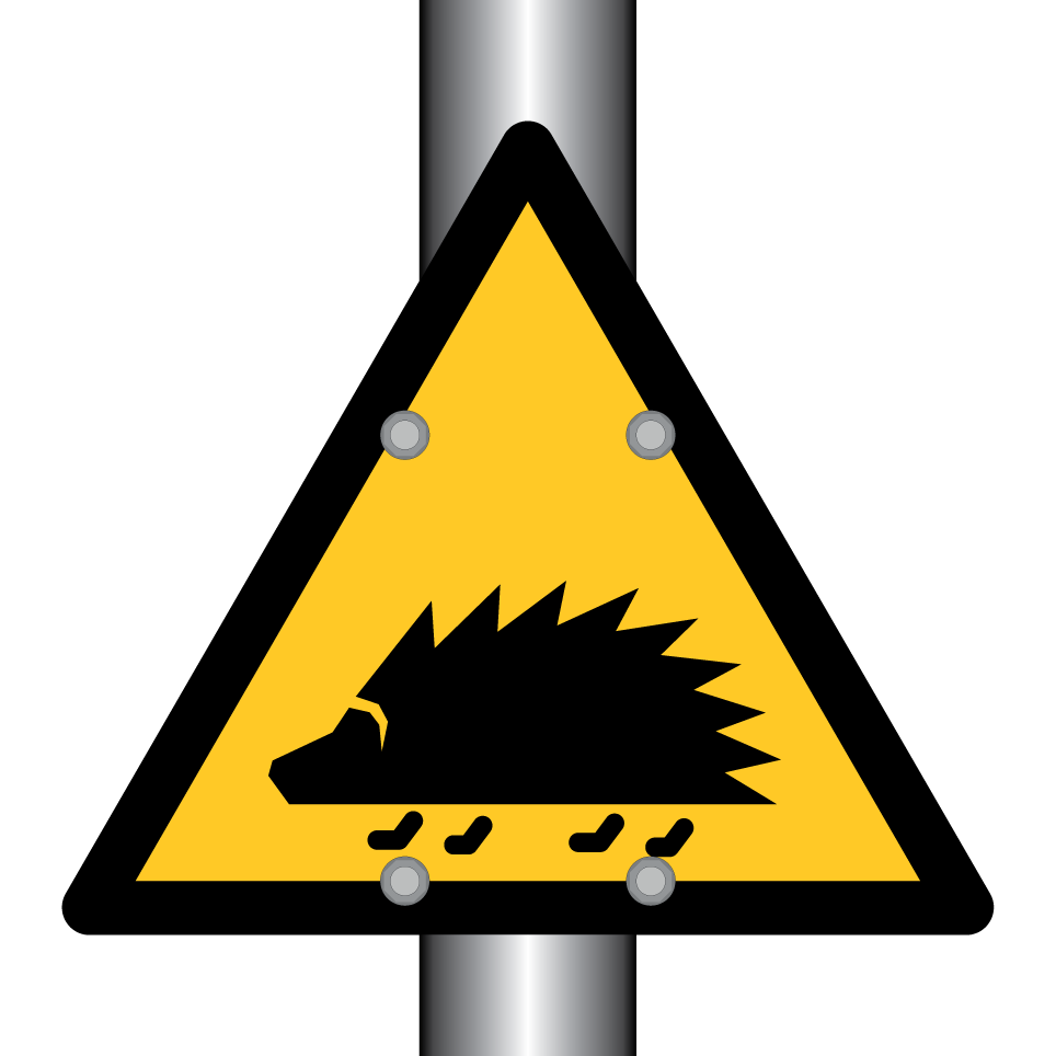 Warning hedgehog