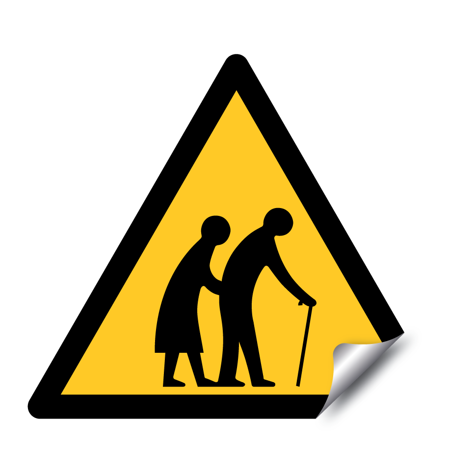 Warning elderly people