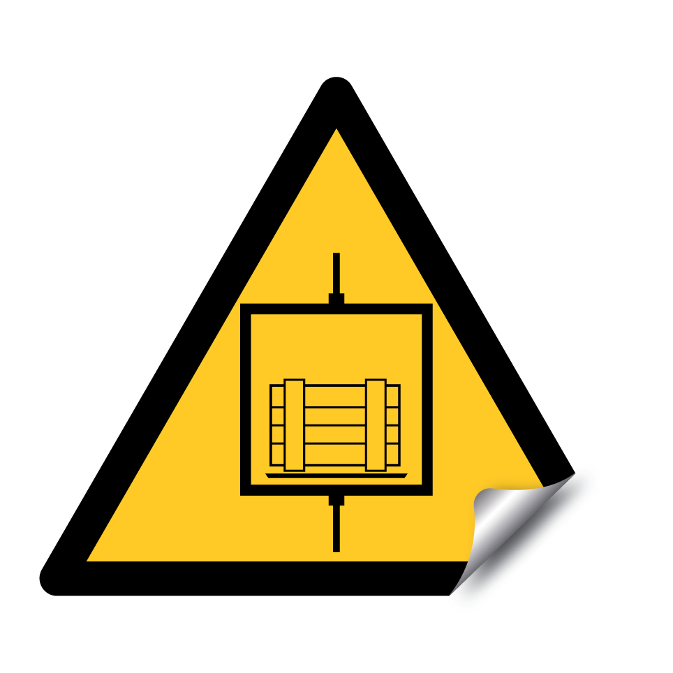 Warning goods elevator