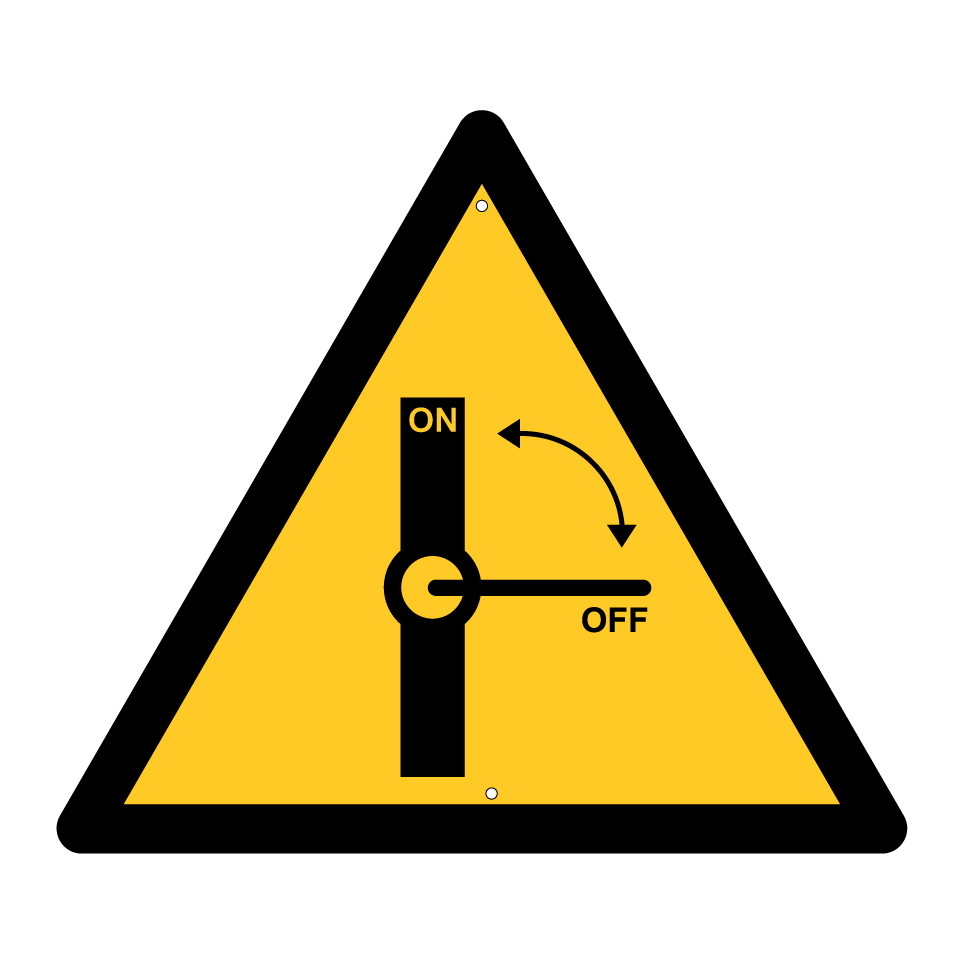 Warning switch operation