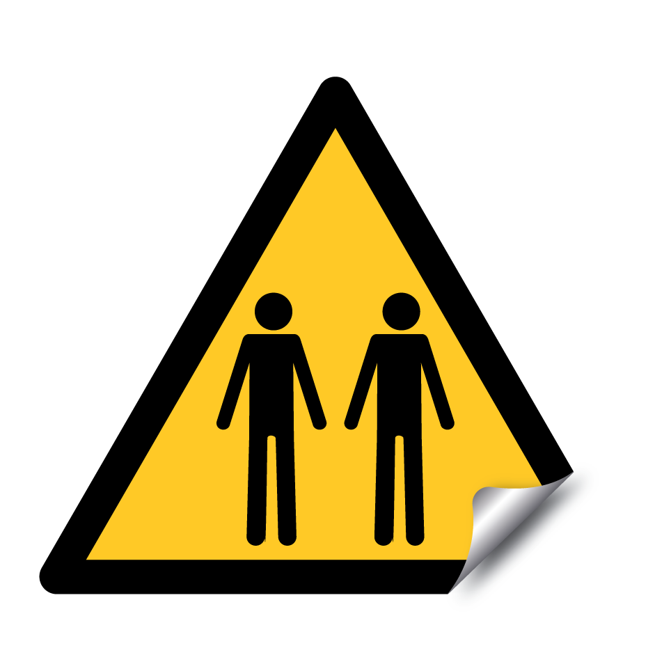 Warning two persons