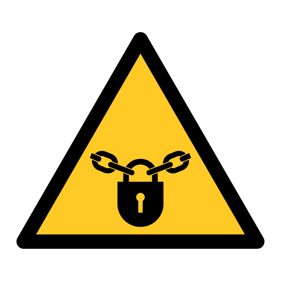 Warning padlock