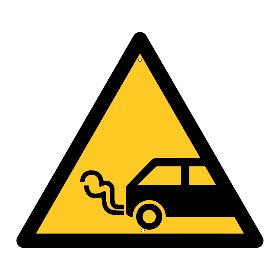 Warning car exhaust